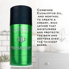 C.O. Bigelow Shaving Foam all-skin-types showcases versatile formula for face and body shaving.