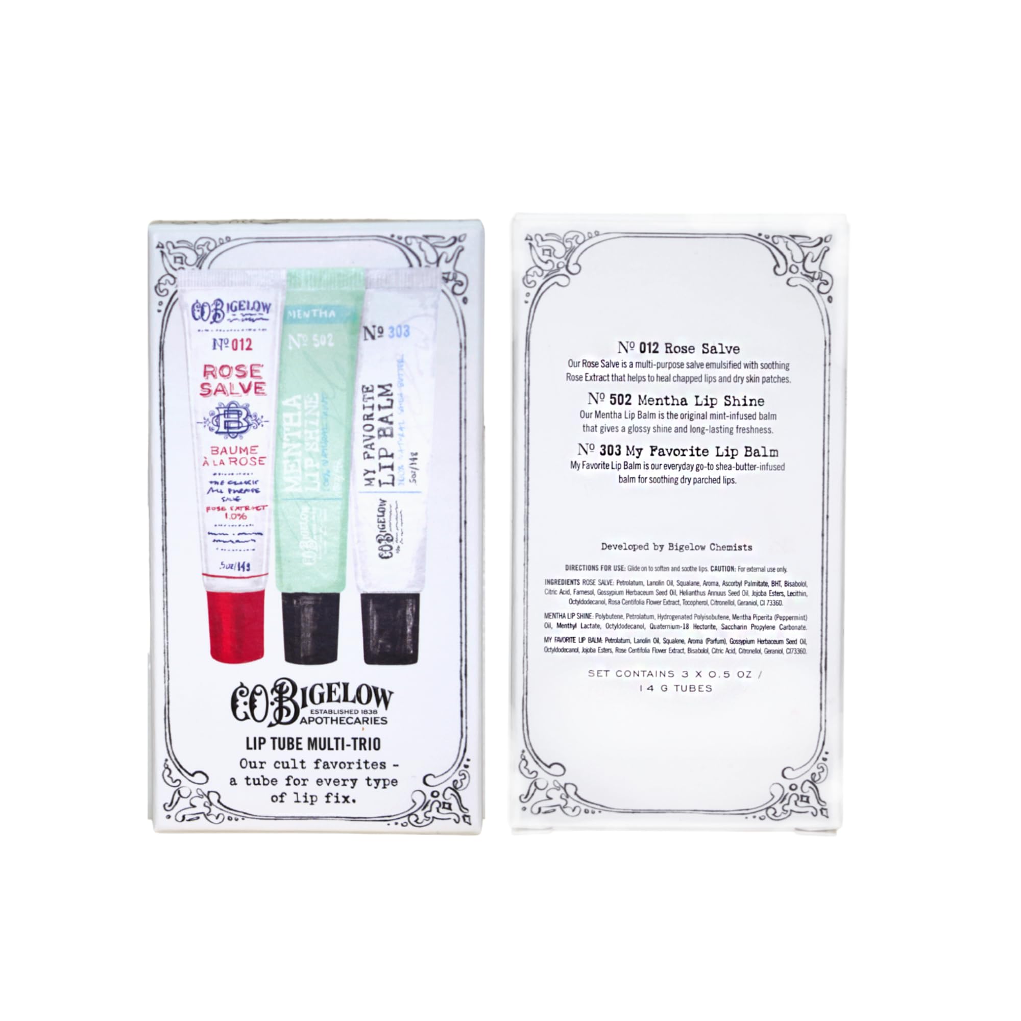 C.O. Bigelow Travel-friendly lip care trio for on-the-go