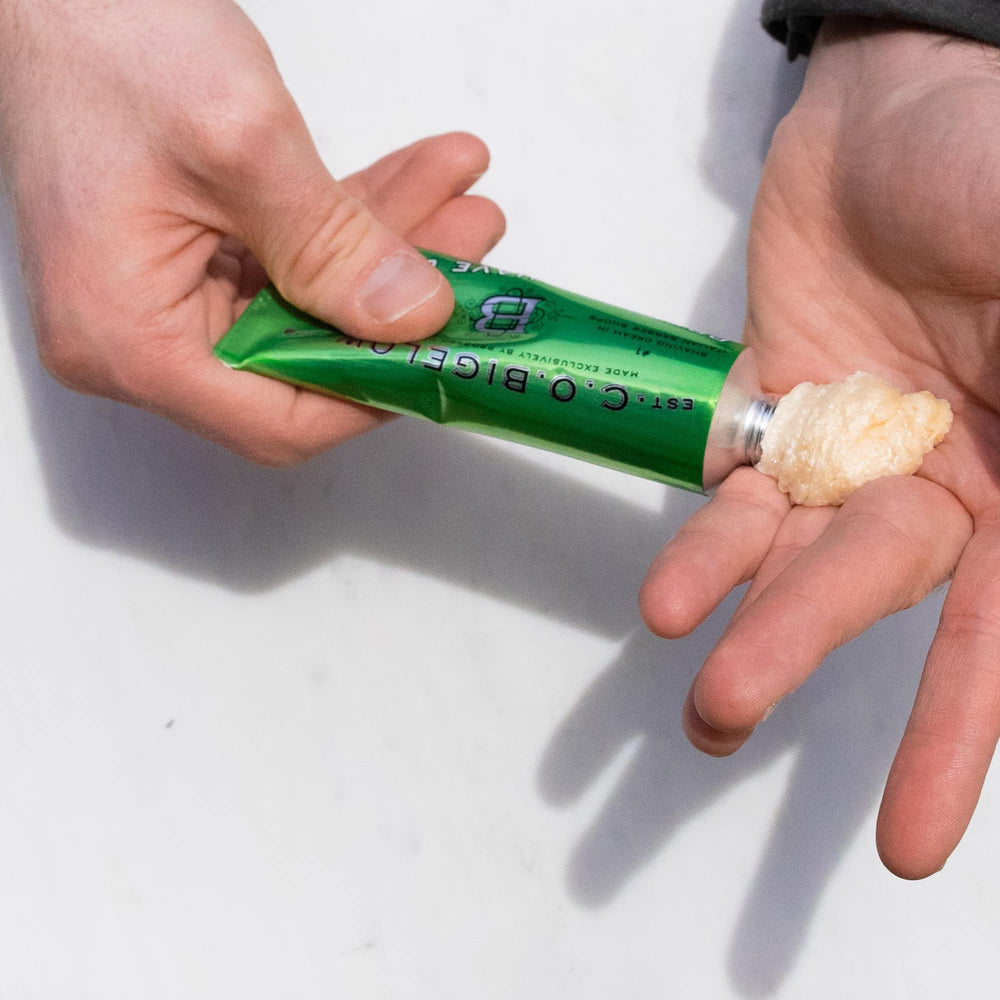 C.O. Bigelow Travel Shaving Cream tsa-friendly-packaging fits carry-on kits