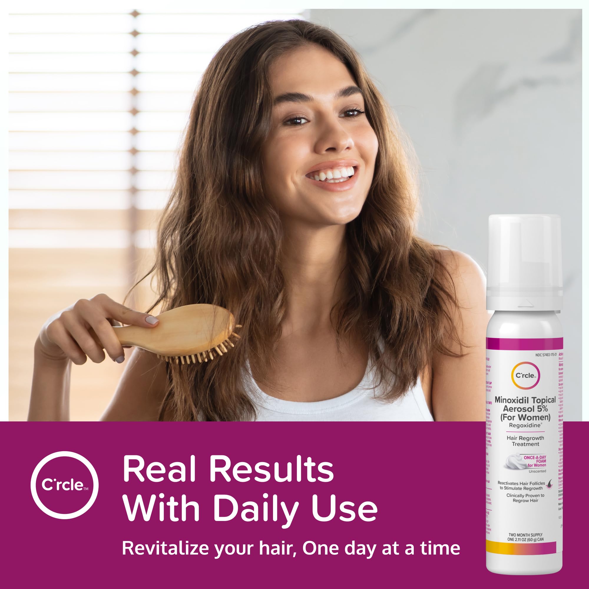 C'rcle crown thinning foam targets top scalp areas