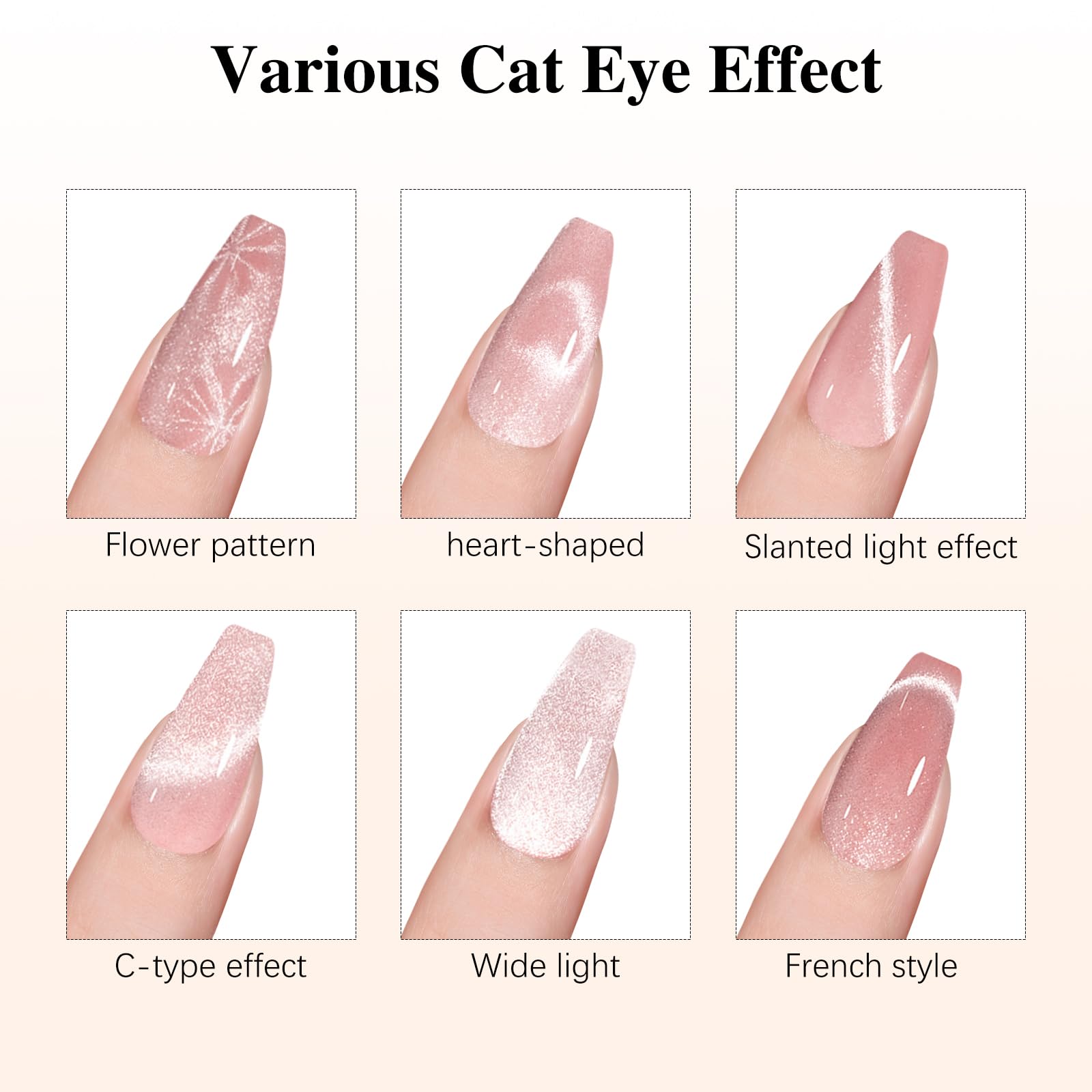 C12rtive heart-shaped cat eye magnet creates elegant heart accents.