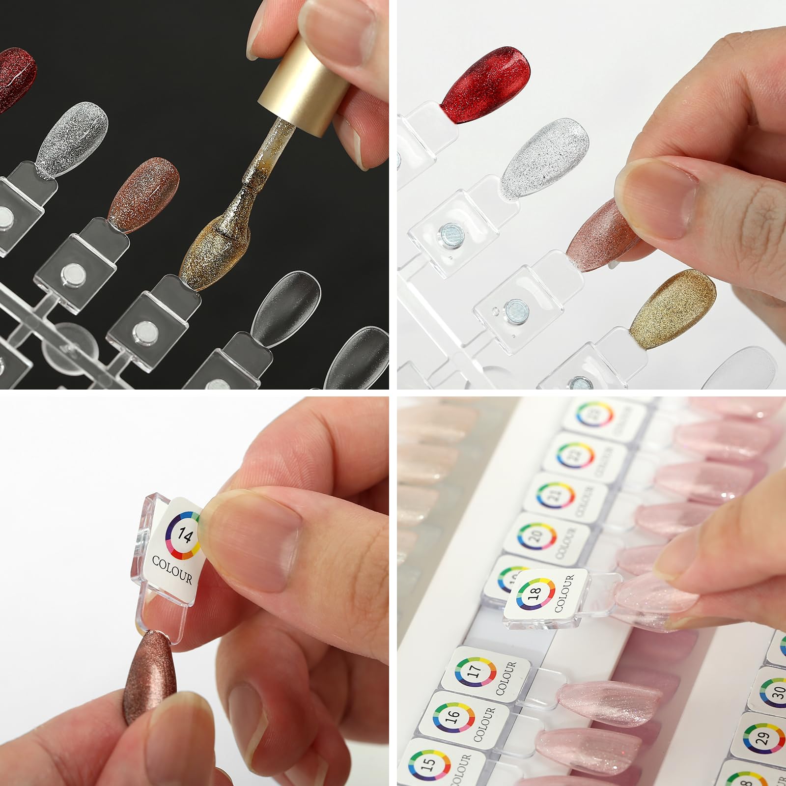 C12rtive magnetic swatches attach samples directly to nails for testing.