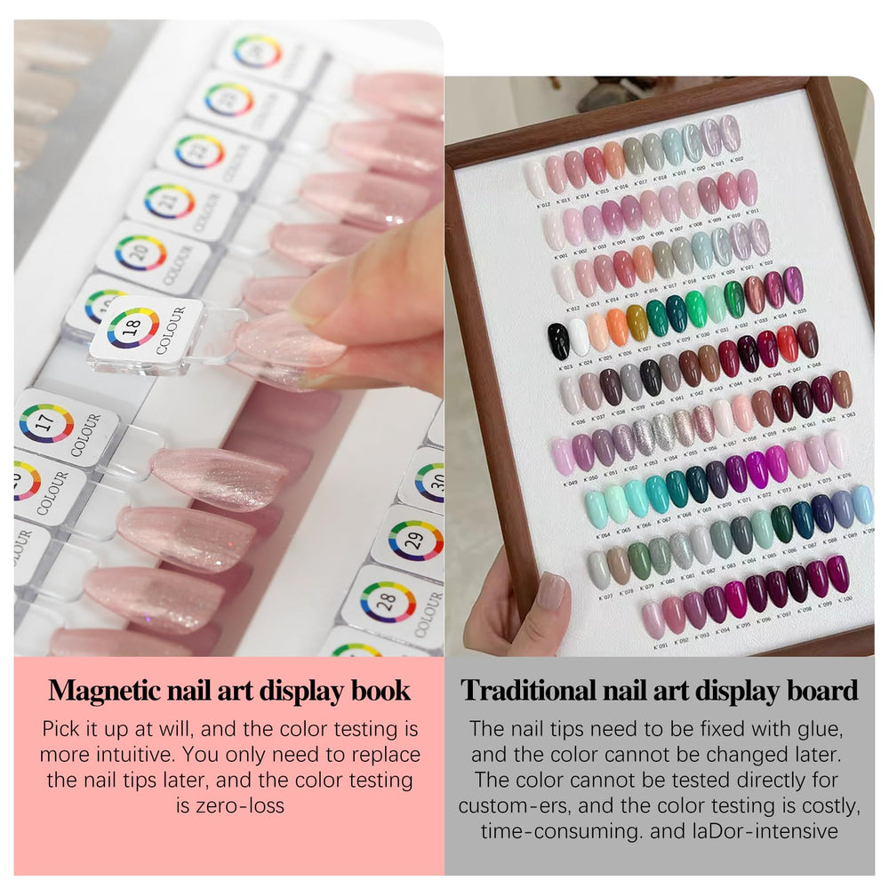 C12rtive portable slim nail color book fits bags for on-the-go testing.