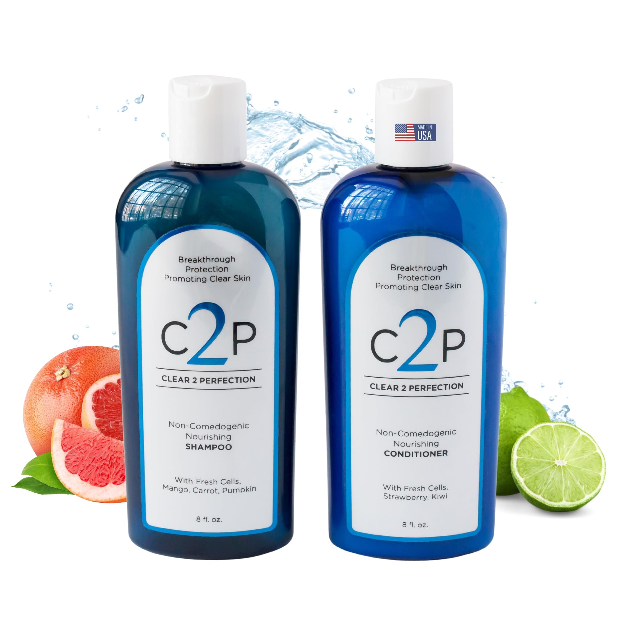 C2P Clear 2 Perfection: Non-Comedogenic & Sulfate-Free Shampoo & Condi ...