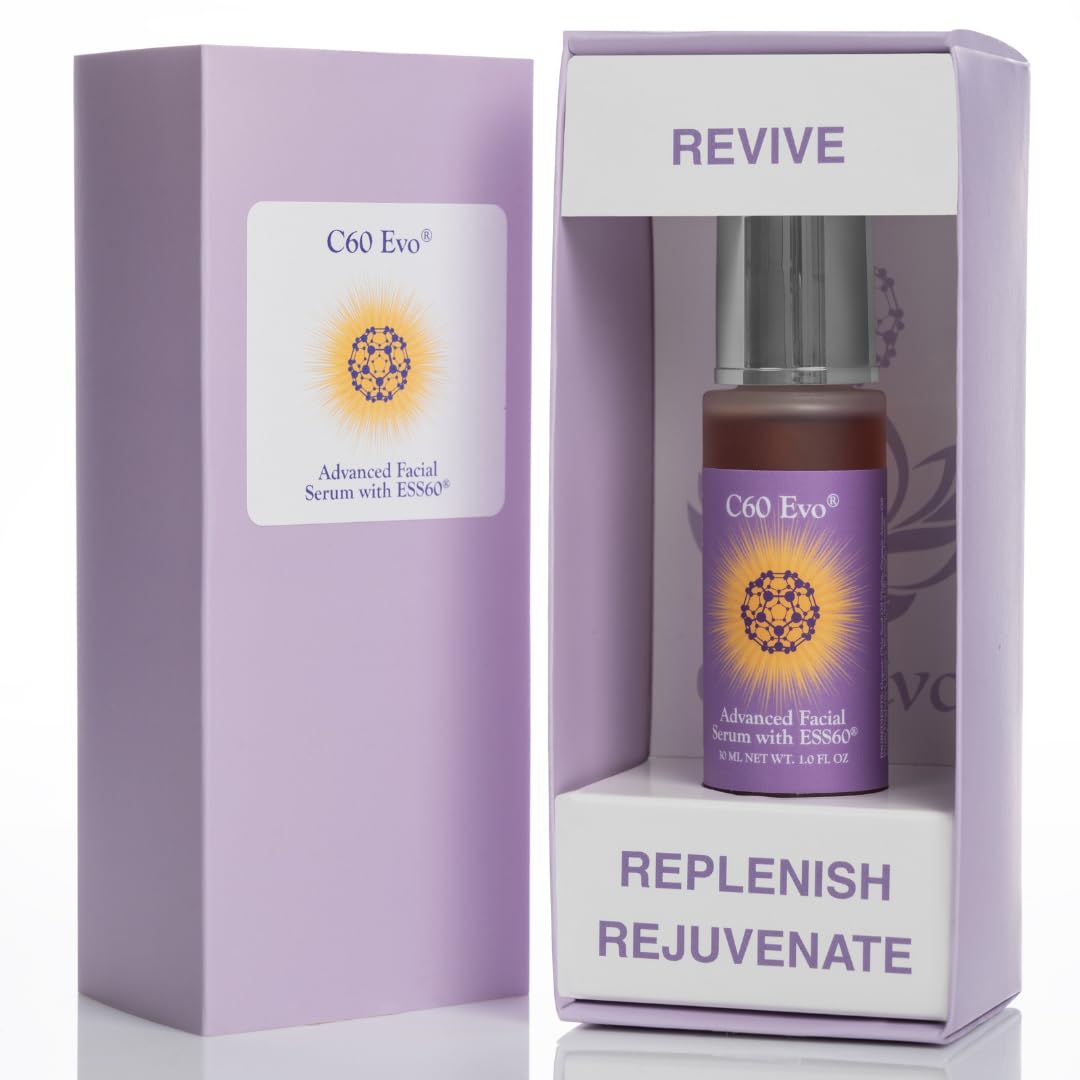 Gift-ready packaging of C60 Evo Advanced Facial Serum for skincare lovers