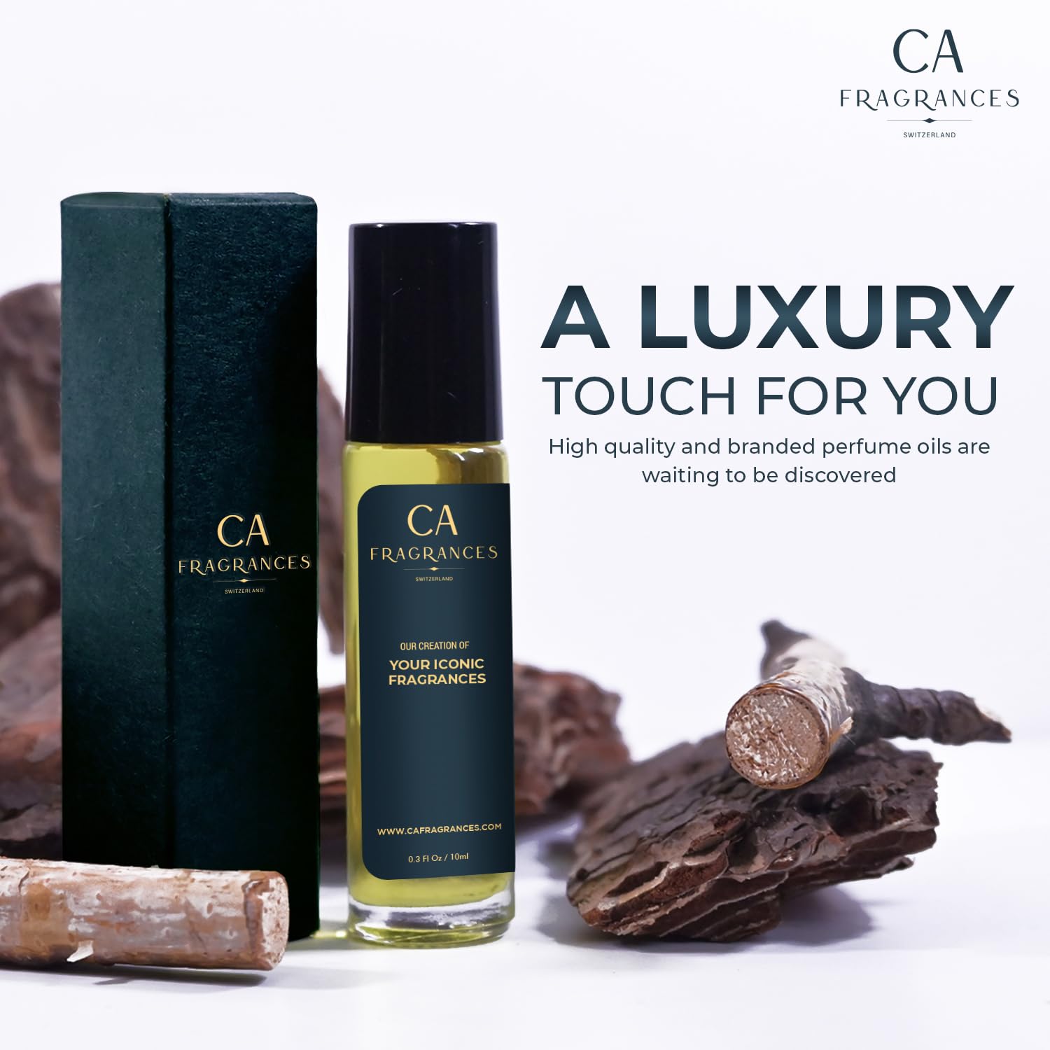CA Fragrances Impression of CH No 5 top notes blend rose and citrus for a fresh aura.