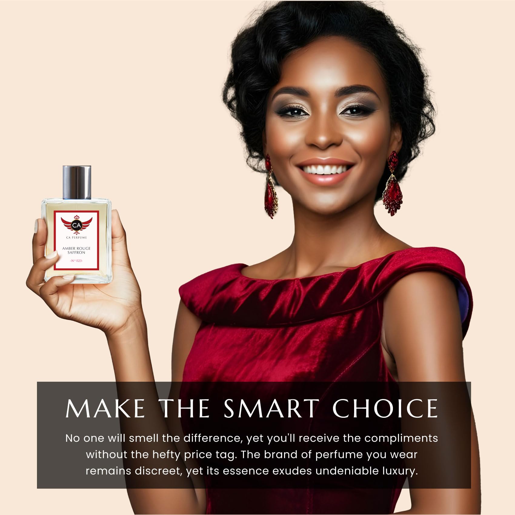 CA Perfume Amber Rouge Saffron fir resin and cedar base for a crisp finish.