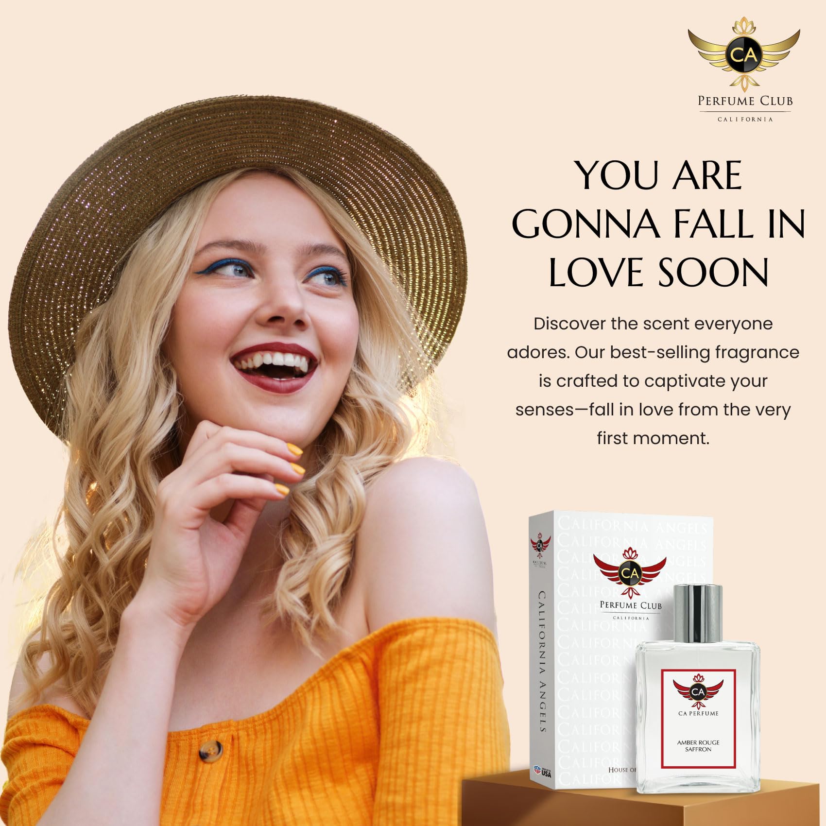 CA Perfume Amber Rouge Saffron travel-friendly 100 ml bottle for journeys.