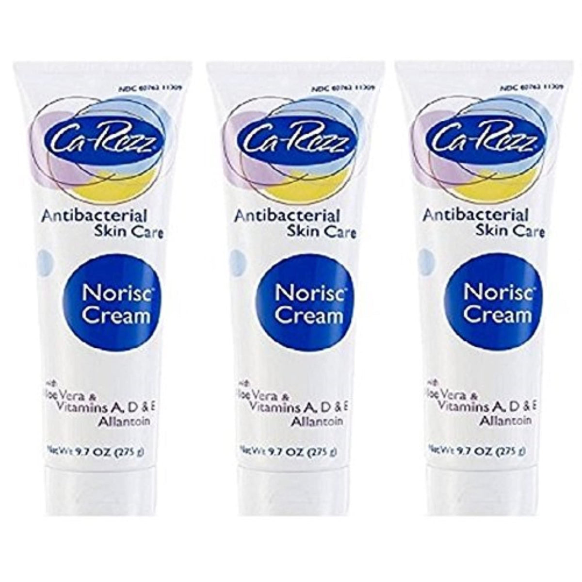 Ca-rezz NoRisc antibacterial cream tube for diaper rash and dry skin relief