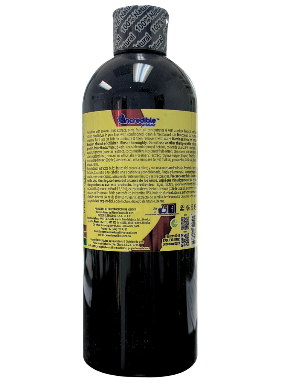 CABALLADO thickening shampoo shot showing voluminous hair feel.