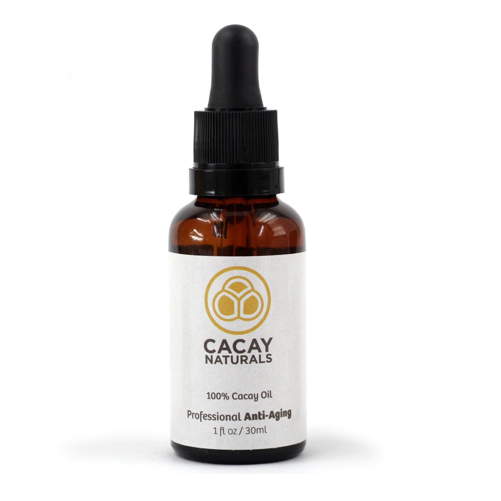 Cacay Naturals Face Oil bottle with dropper for youthful skin.