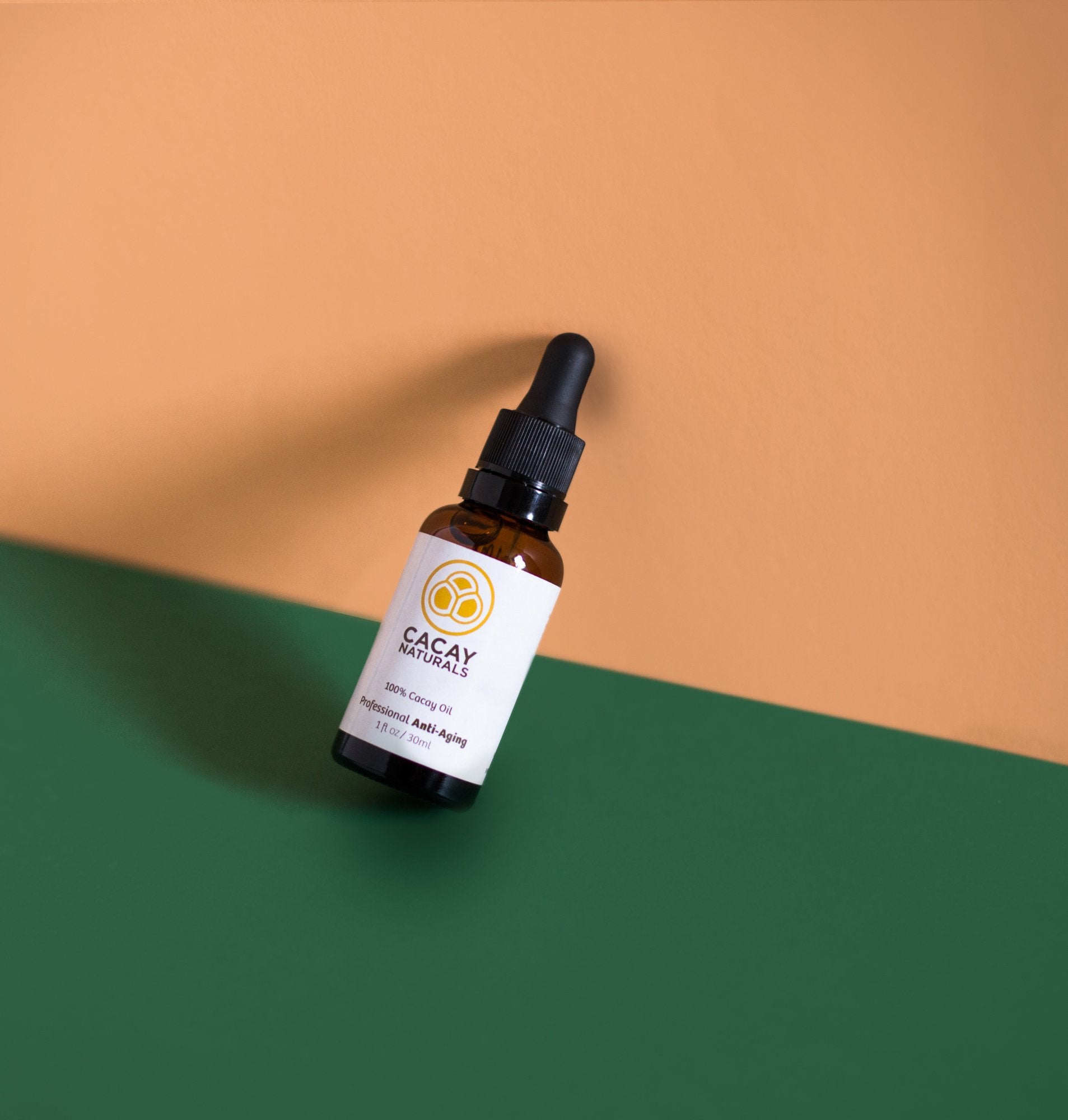 Cacay Naturals bottle in morning routine display for daytime use.