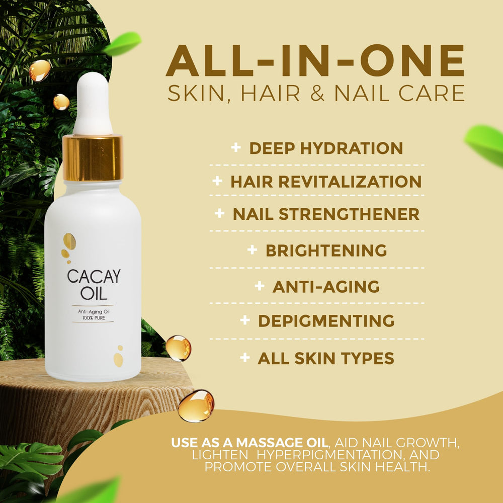 Cacay Pure anti-aging glow from hydration on skin.
