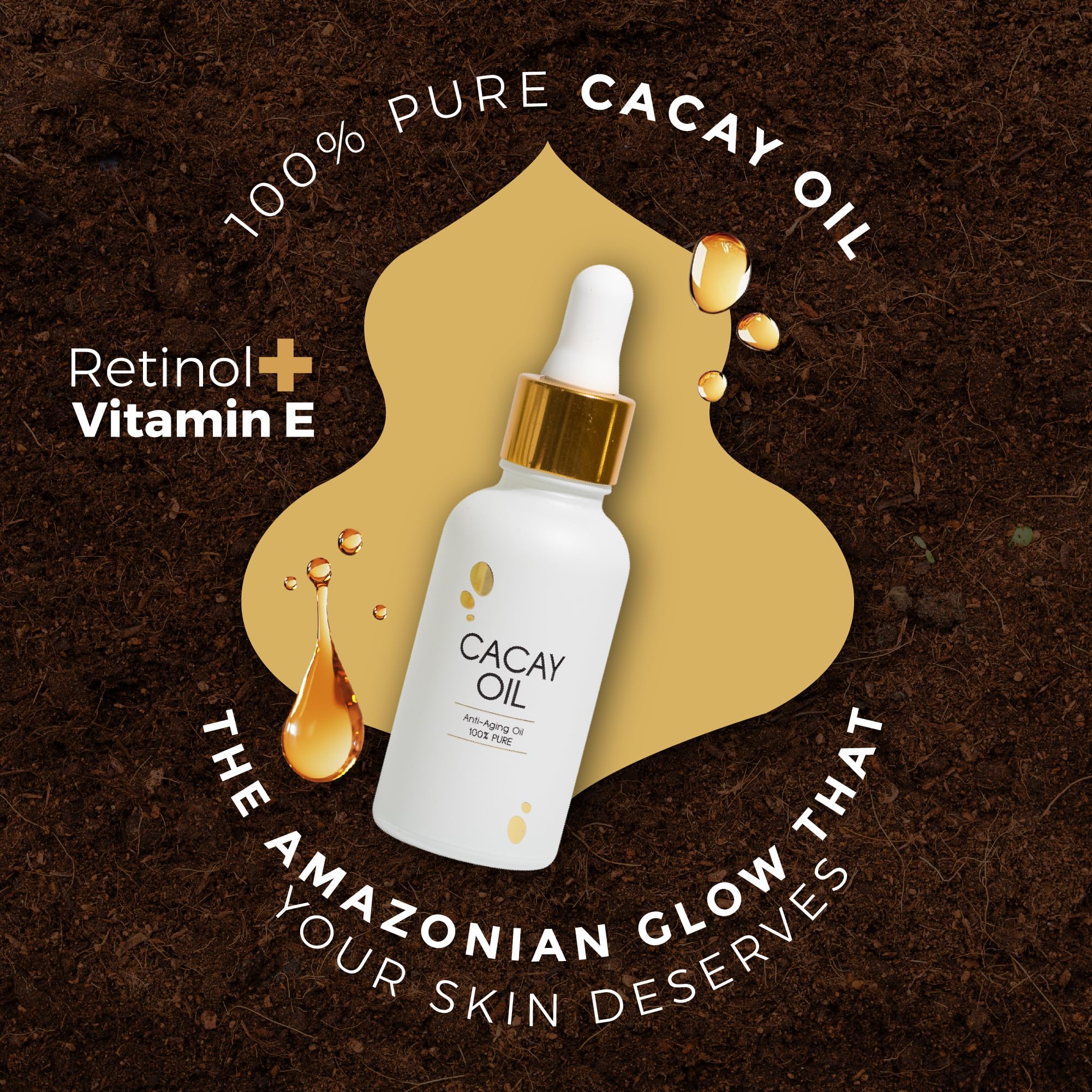 Cacay Pure bottle used on hair and nails for conditioning.