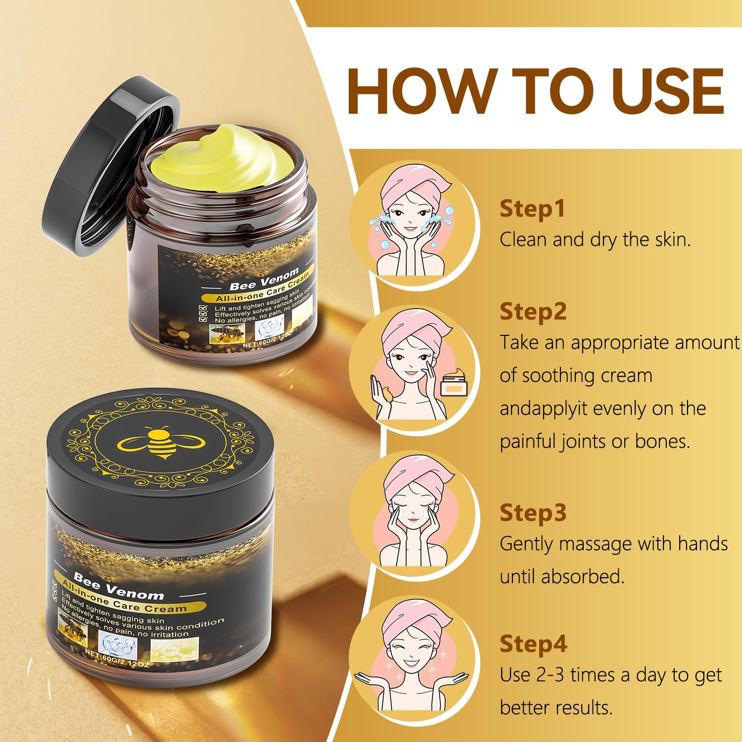 Person applying on neck area for smoother texture and balanced skin.