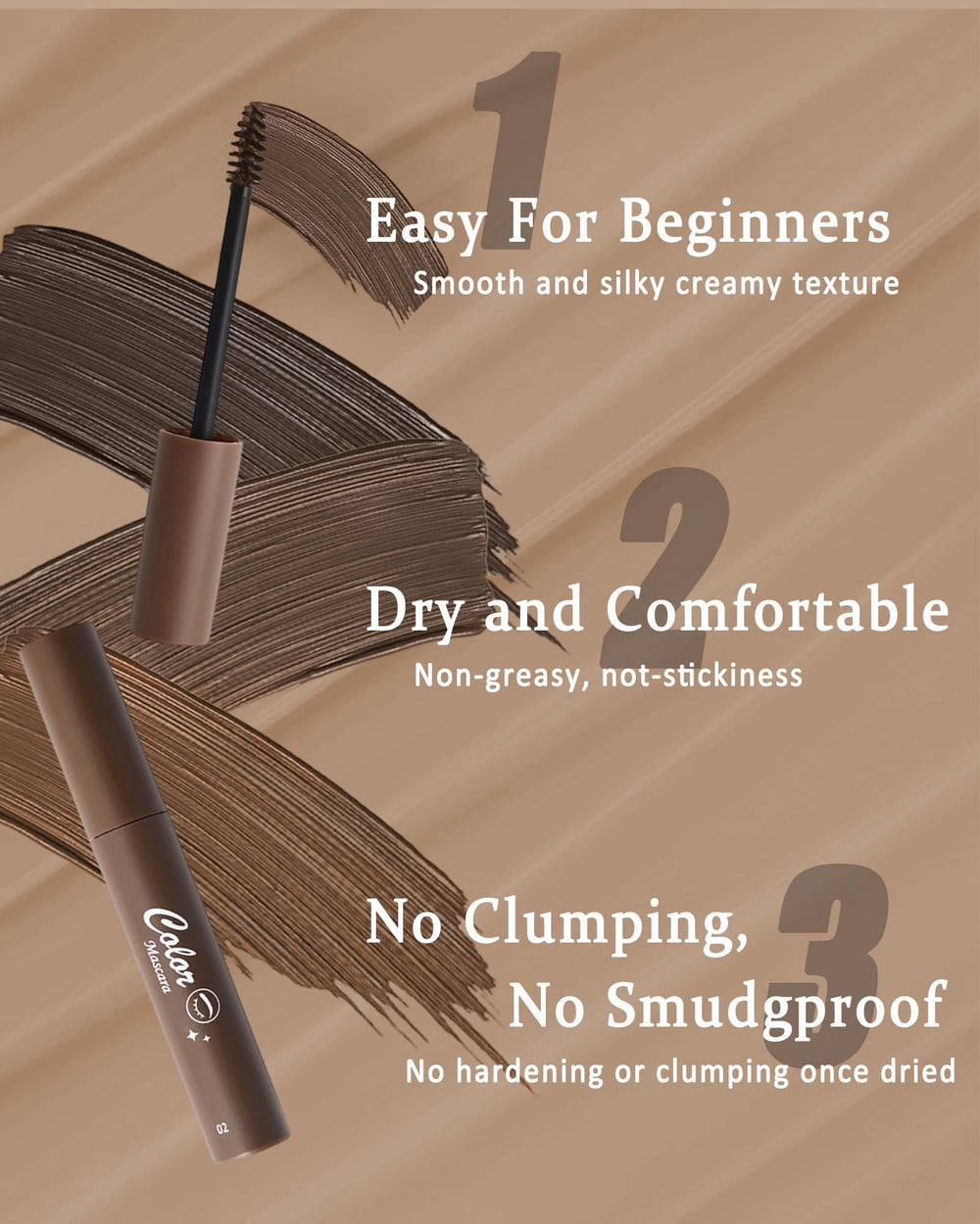 Caedelfly brow gel spool brush distribution shows even product pickup.
