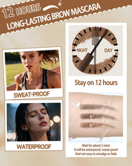 Caedelfly brow gel spreads smoothly to a soft velvet finish with no clumps.