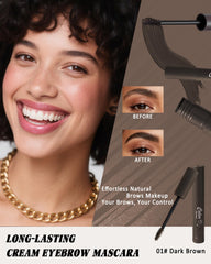 Caedelfly brow gel wand with spiral brush enables even application for natural brows.