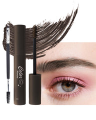 Caedelfly waterproof tinted brow gel in dark brown bottle for long-lasting color.