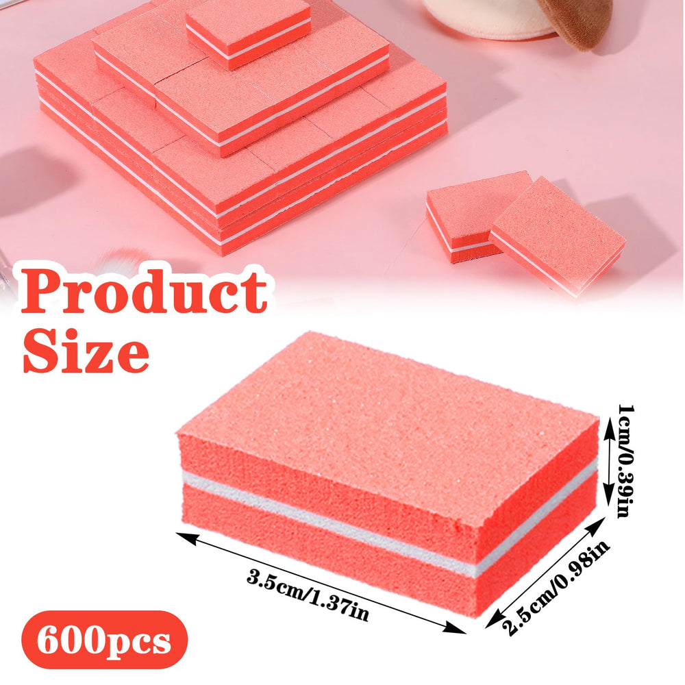 Caeuiciw orange two-sided buffer for shaping and prepping nails