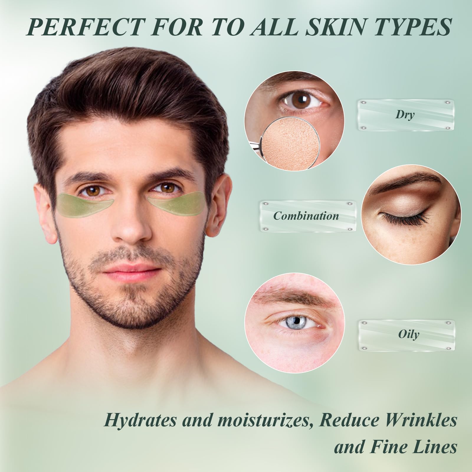 Caewous eye patch on under-eye area for targeted puffiness relief