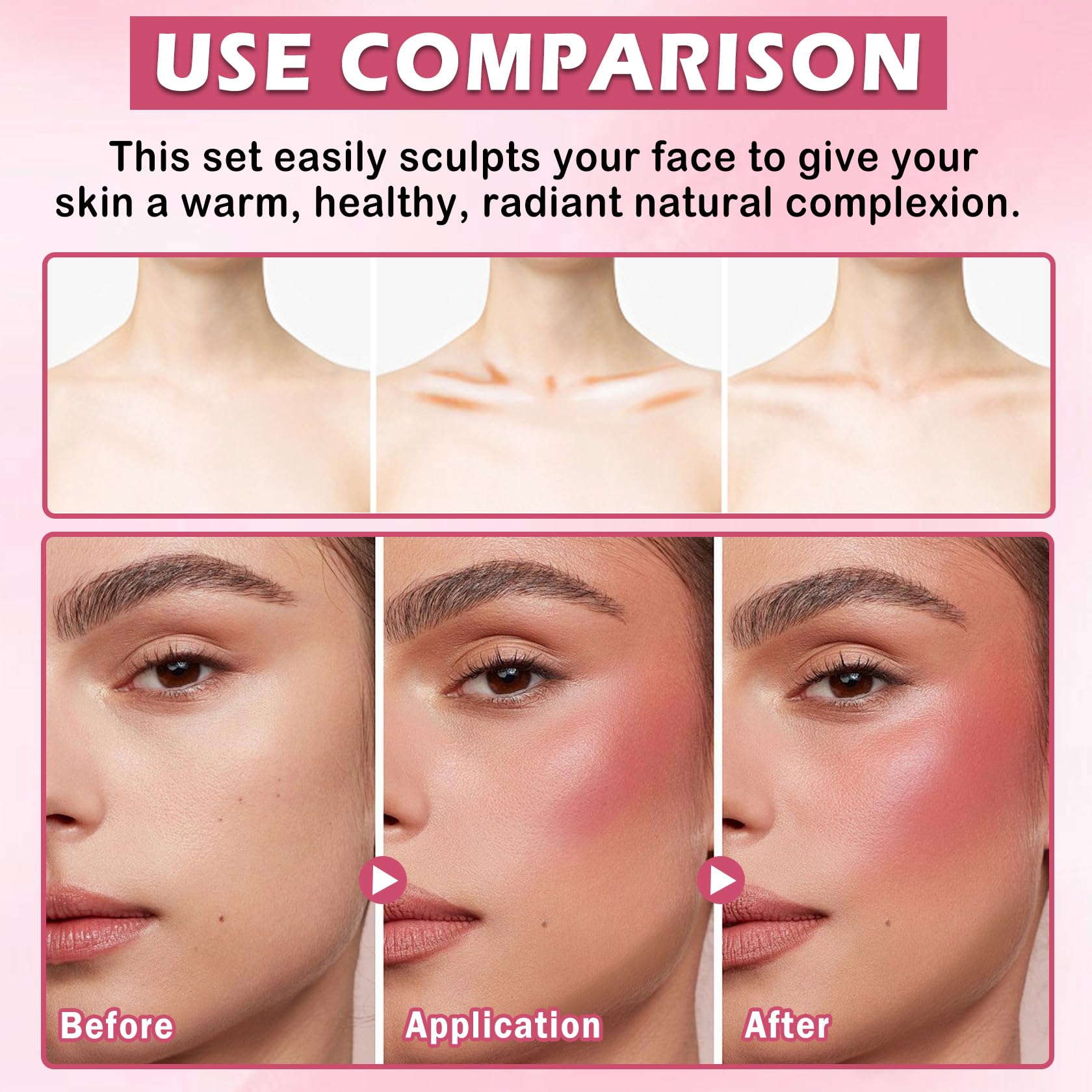 CAHIUYOA highlighter stick close-up for radiant cheekbone glow