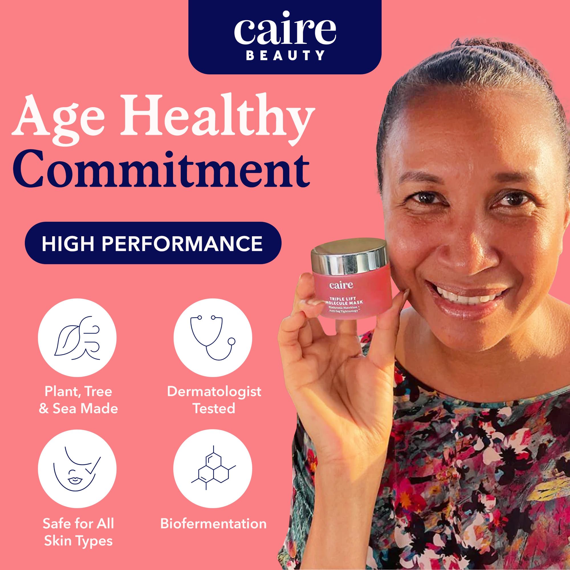 Caire Beauty anti-aging gel mask dispensing enables controlled, mess-free use.