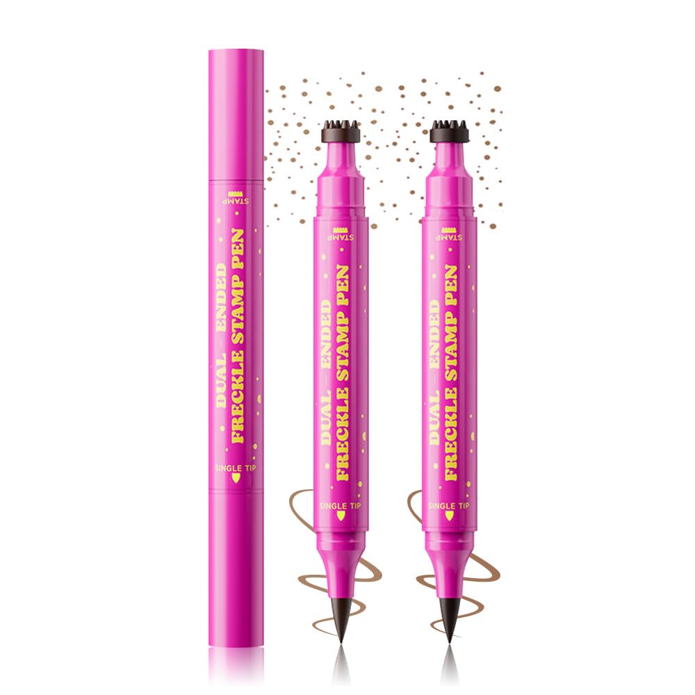 CAKAILA 2-in-1 freckle stamp and eyeliner pen dual-end close-up.