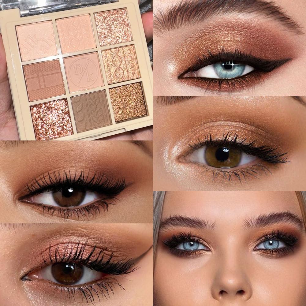 CAKAILA 9Colors Neutral palette swatches showcase neutrals suitable for hazel eyes.