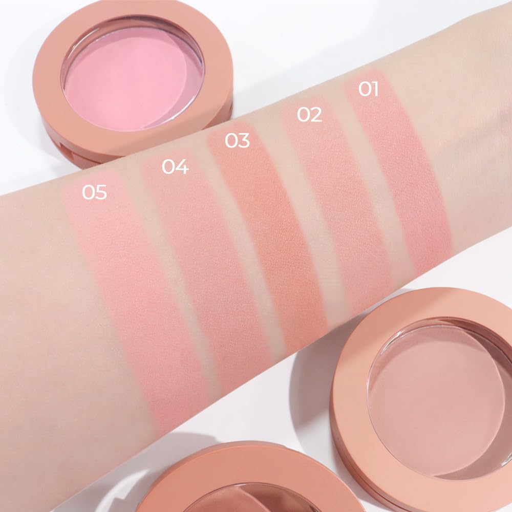 CAKAILA matte finish on cheek reduces shine for a smooth look