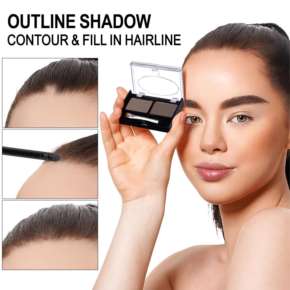 CAKAILA natural-look brow powder application for sparse or uneven brows.