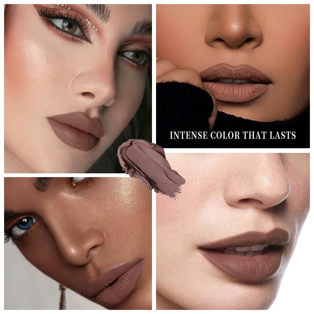 CAKAILA Brown Matte Cream Lipstick packaging on display