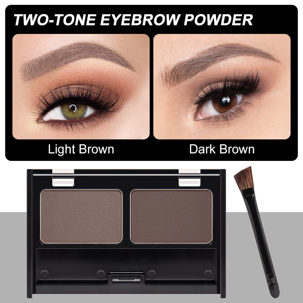 CAKAILA double-ended eyebrow brush enables precise shaping and filling.