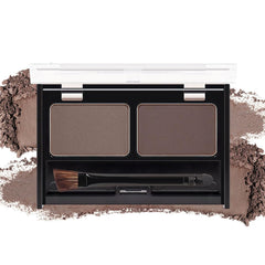 CAKAILA eyebrow powder Medium Brown kit with double-ended brush for defined, natural brows.