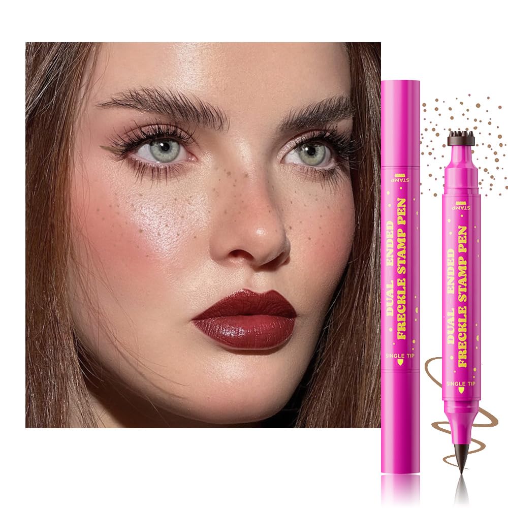 CAKAILA light brown freckle stamp and eyeliner pen for a natural sun-kissed look, easy to apply.