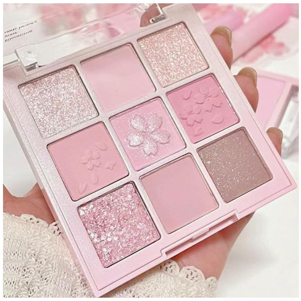 CAKAILA light pink eyeshadow palette in a compact for soft daytime looks.