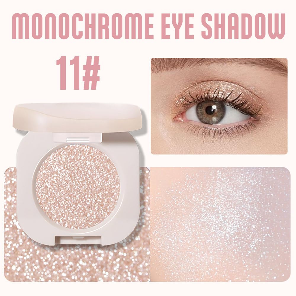 CAKAILA Monochrome Glitter Eyeshadow Palette close-up blending texture