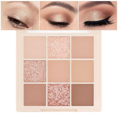 CAKAILA Nude Pink Beige Eyeshadow Palette cover shows versatile tones for everyday looks