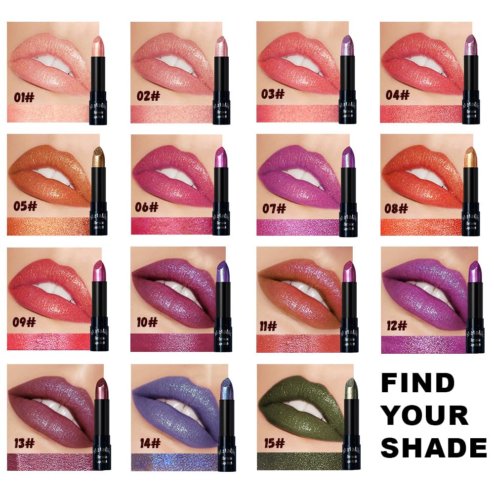 CAKAILA Peach Pink Metallic Lipstick in compact case enables easy on-the-go touch-ups