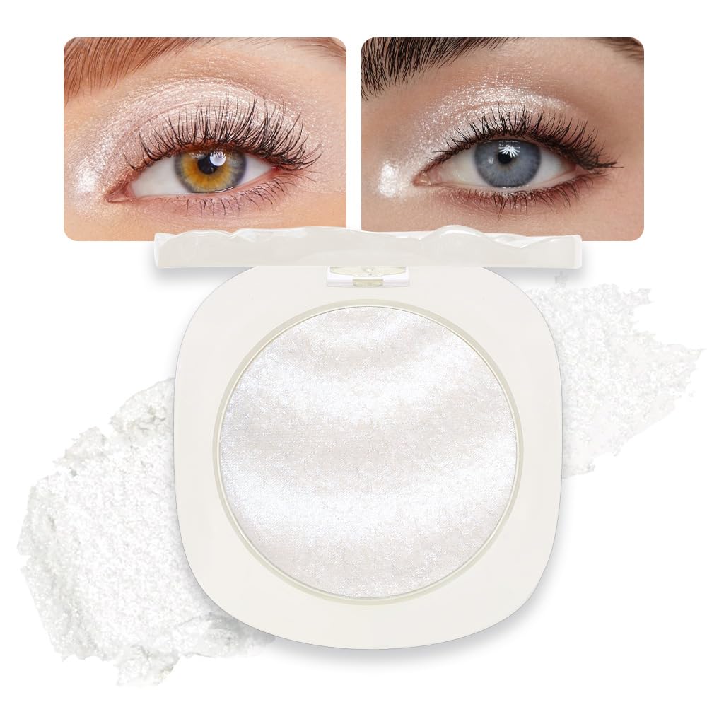 CAKAILA Pearl White Silver Shimmer palette delivers radiant sparkle for daytime looks.