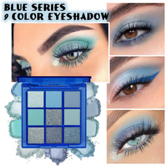 CAKAILA Sapphire Blue palette swatches reveal rich pigments for bold, defined eye makeup