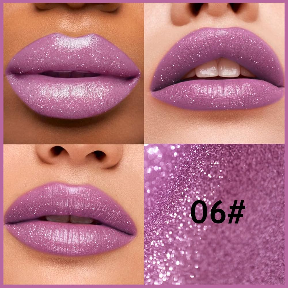 CAKAILA shimmering lipstick texture close-up for party-ready sparkle.