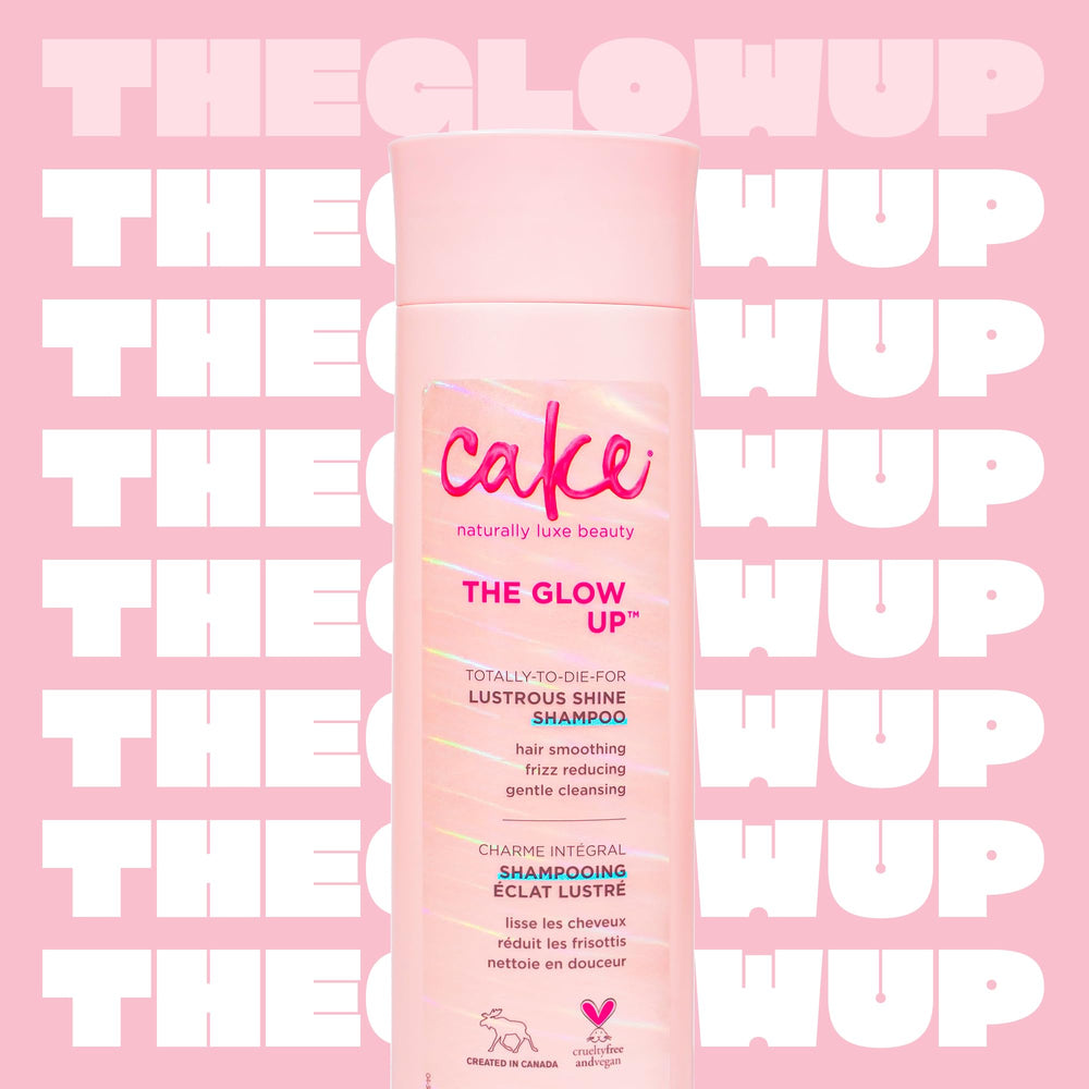 Cake Beauty Glow Up Shampoo foamy lather demonstrates rich cleansing.