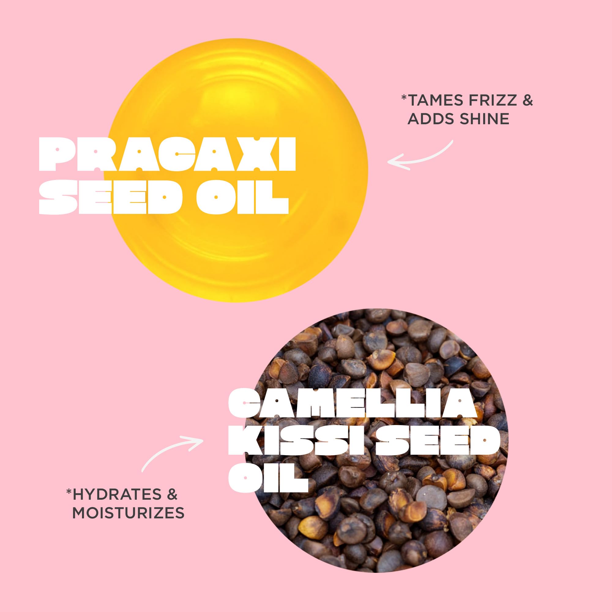 Cake Beauty Glow Up Shampoo pracaxi-oil close-up signals conditioning and manageability.
