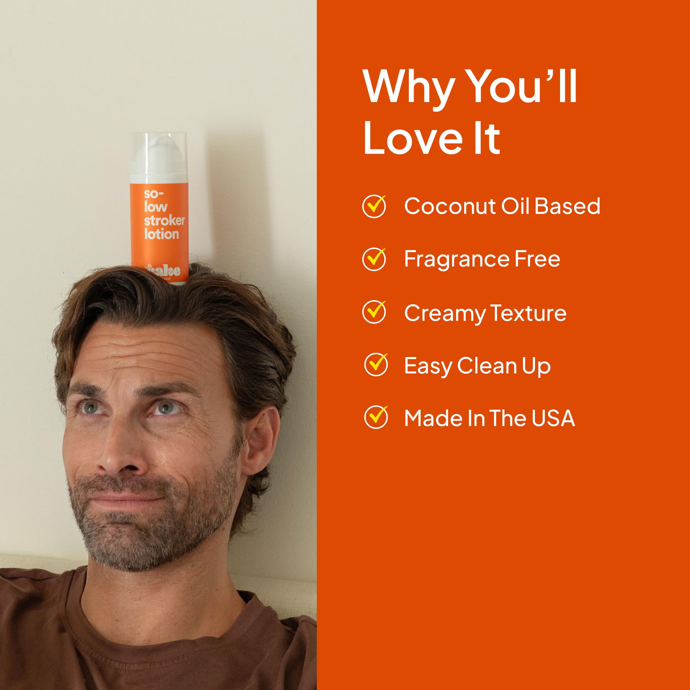 Cake So-Low Stroker Lotion nightstand-friendly bottle for easy access.