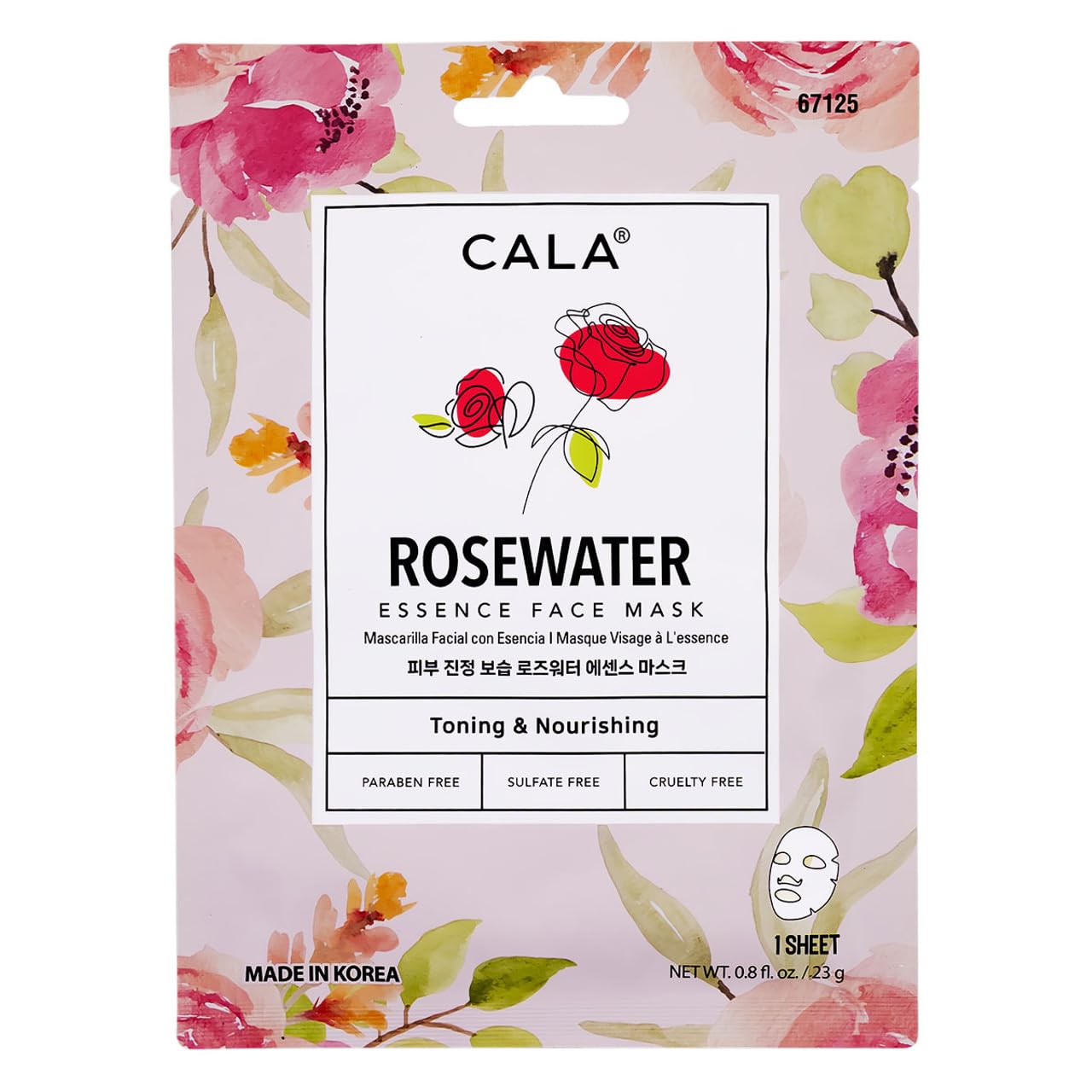 Cala Nourishing Essence mask with botanicals calms sensitive skin and boosts glow.