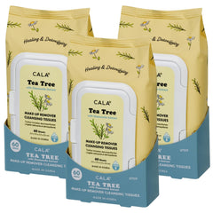 CALA Tea Tree Makeup Remover Tissues pack for soothing, hydrating cleanse suitable for all skin types.