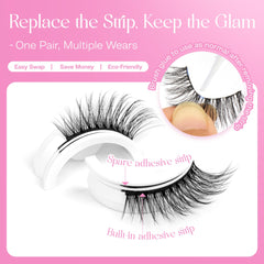 CALAILIS lashes with replacement adhesive strips included for extended wear