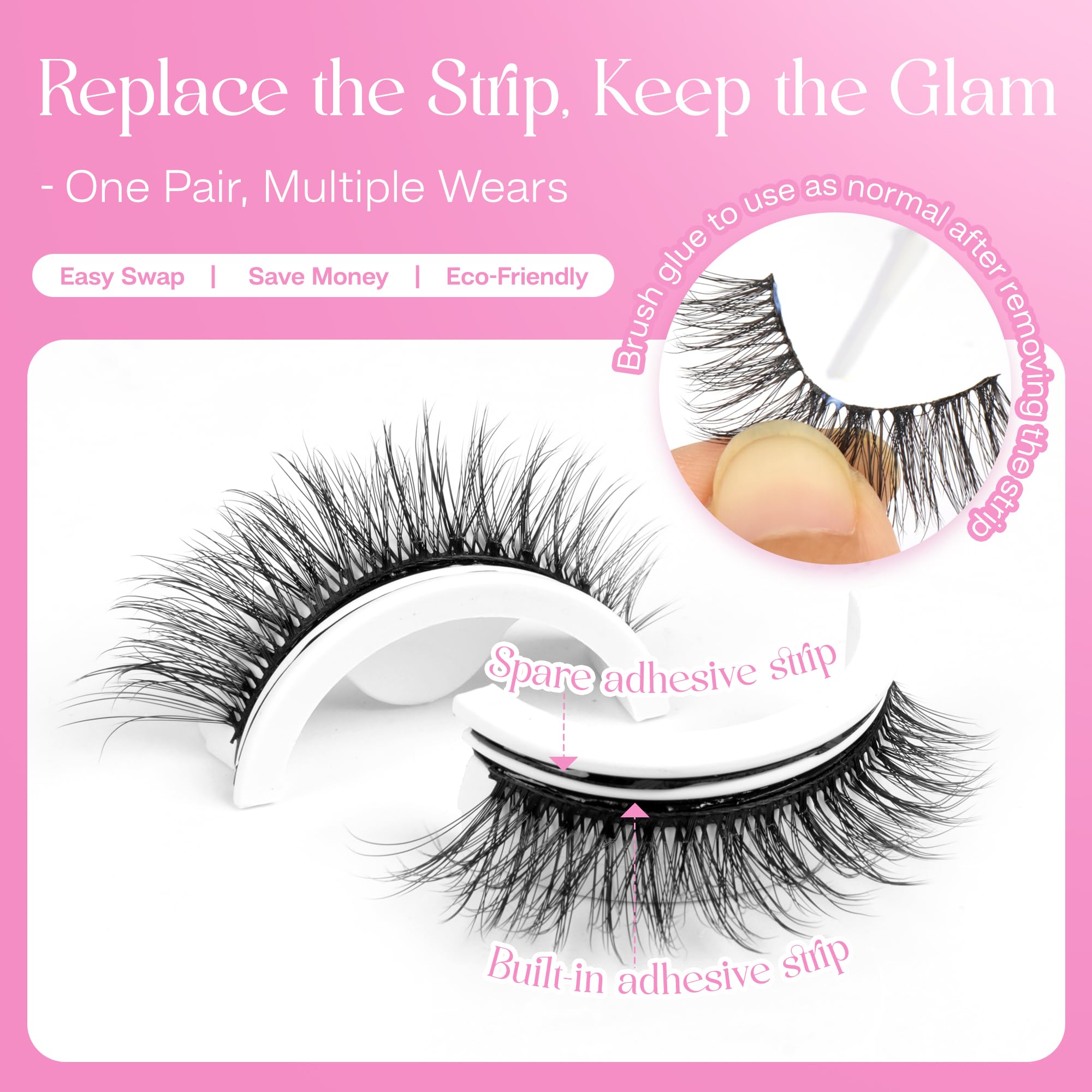 CALAILIS cat-eye style lashes close-up with soft lash band and defined edges.