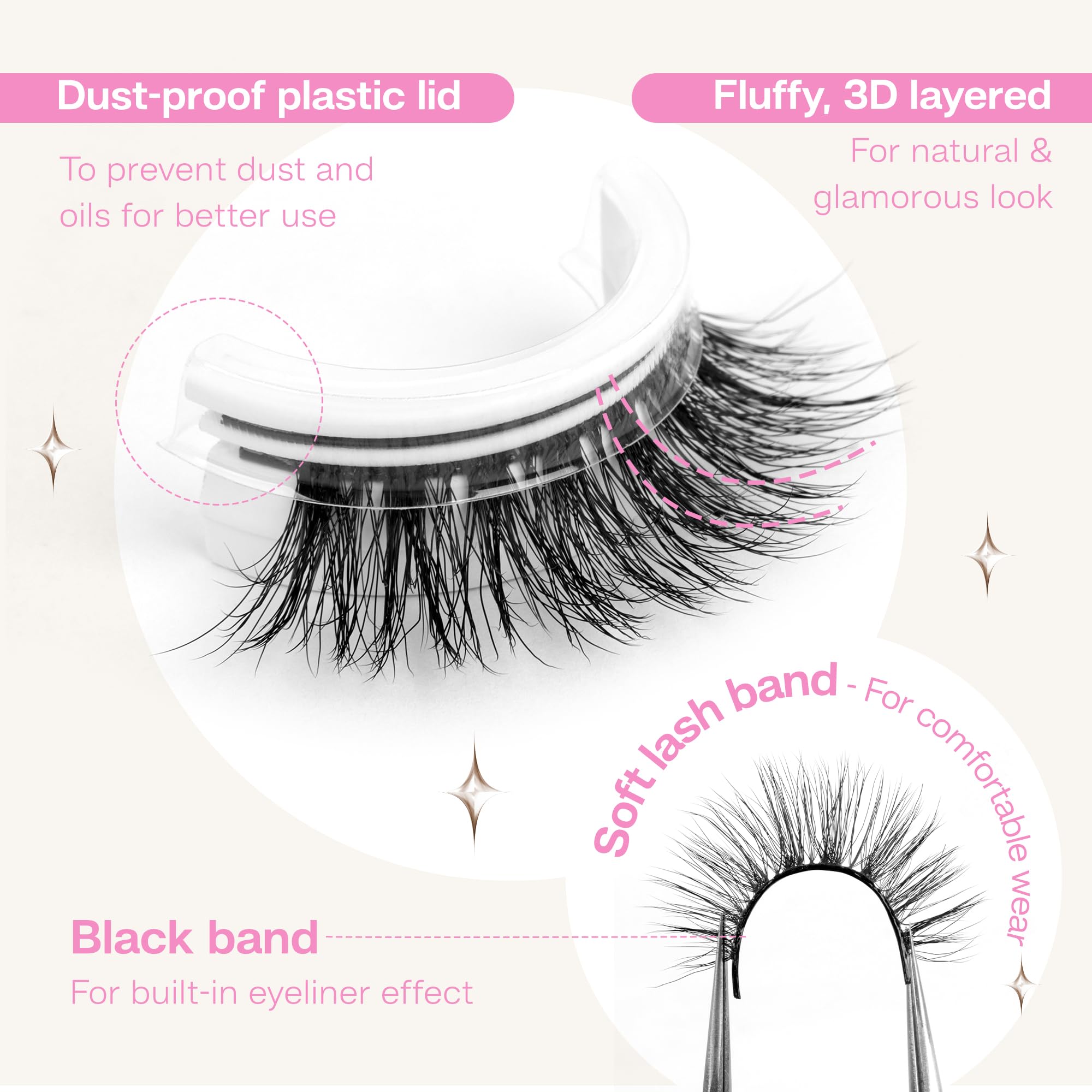 CALAILIS lashes demonstrate easy removal with a quick gentle pull